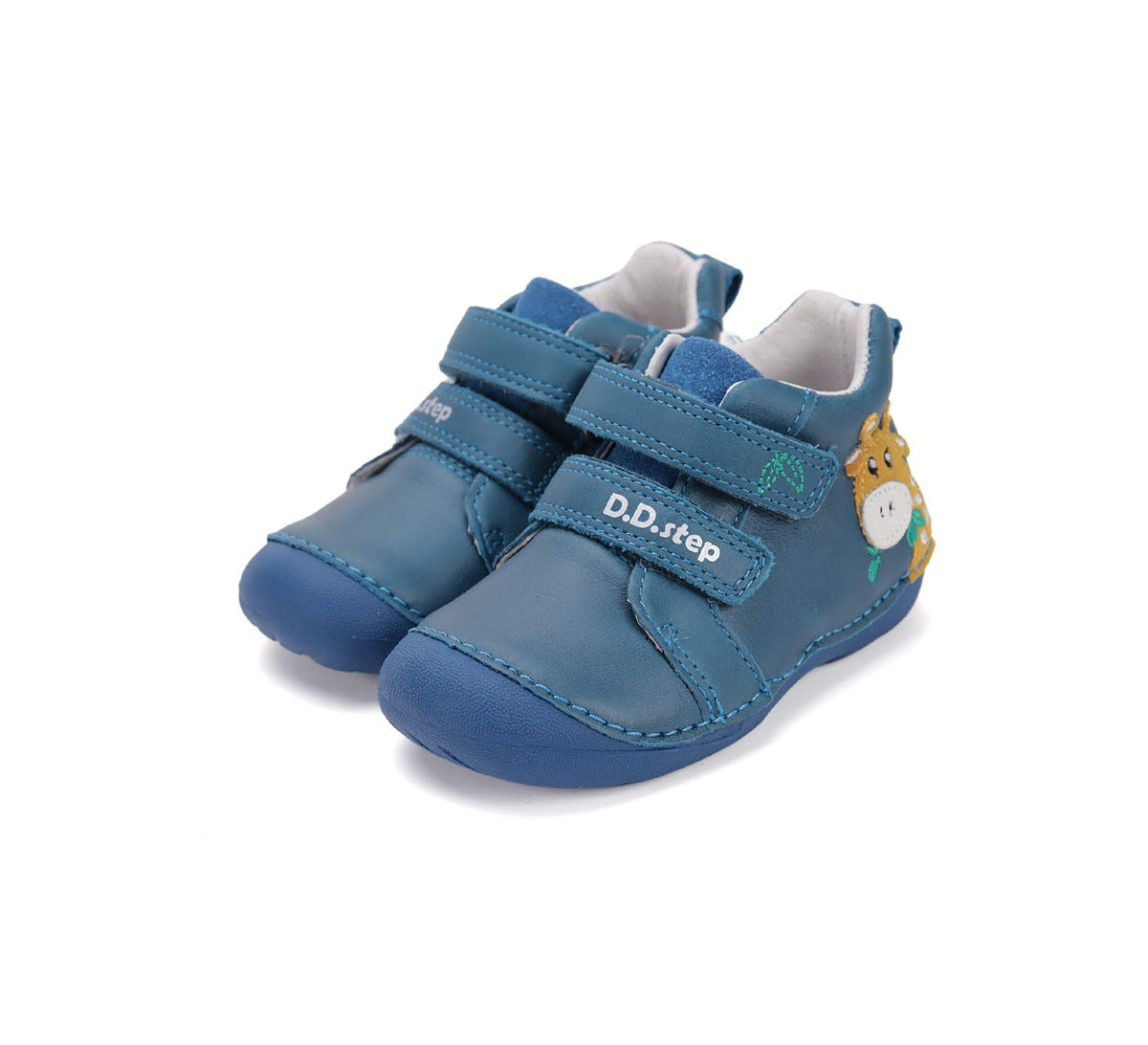 D.D.Step pantofi baieti Primii Pasi 20-24 Calypso Sky cu girafa Imagine principală a produsului