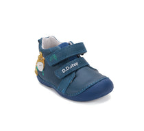 D.D.Step pantofi baieti Primii Pasi 20-24 Calypso Sky cu girafa