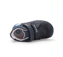 D.D.Step pantofi baieti Primii Pasi 20-24 Royal Blue cu girafa