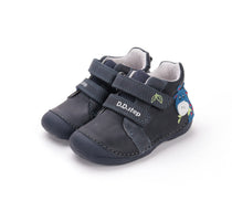 D.D.Step pantofi baieti Primii Pasi 20-24 Royal Blue cu girafa