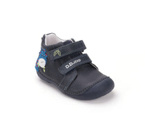 D.D.Step pantofi baieti Primii Pasi 20-24 Royal Blue cu girafa
