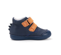 D.D.Step pantofi baieti Primii Pasi 20-25 Bermuda Blue cu crocodil