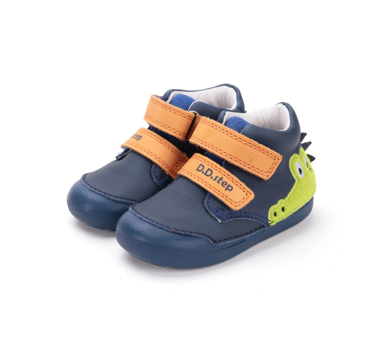 D.D.Step pantofi baieti Primii Pasi 20-25 Bermuda Blue cu crocodil Imagine principală a produsului