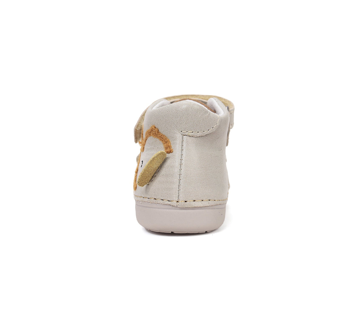 D.D.Step pantofi baieti Primii pasi 20-25 Cream cu elefant