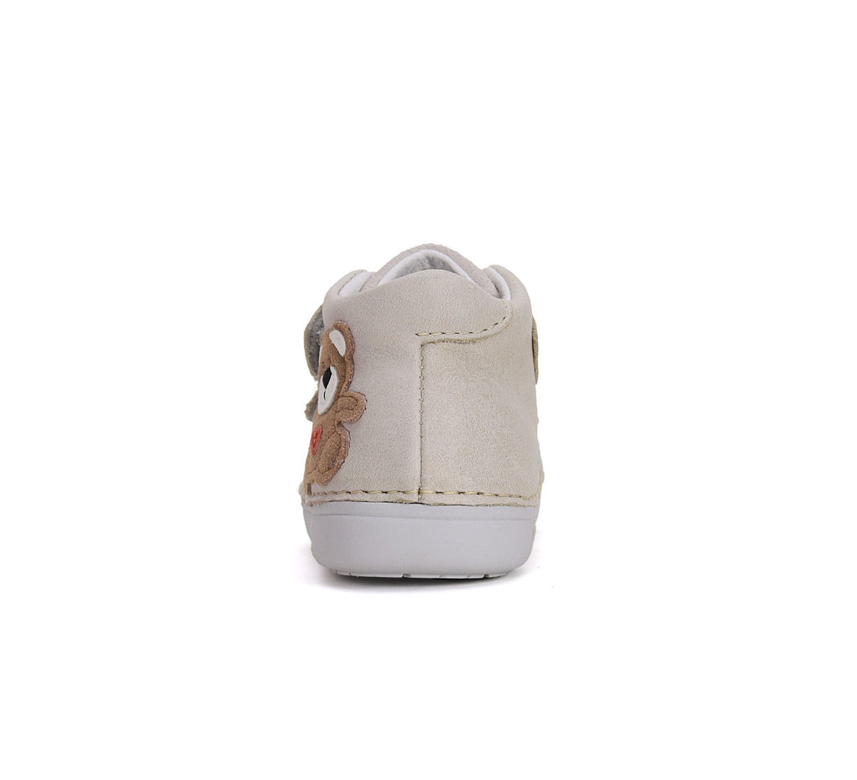 D.D.Step pantofi baieti Primii Pasi 20-25 Cream cu ursulet