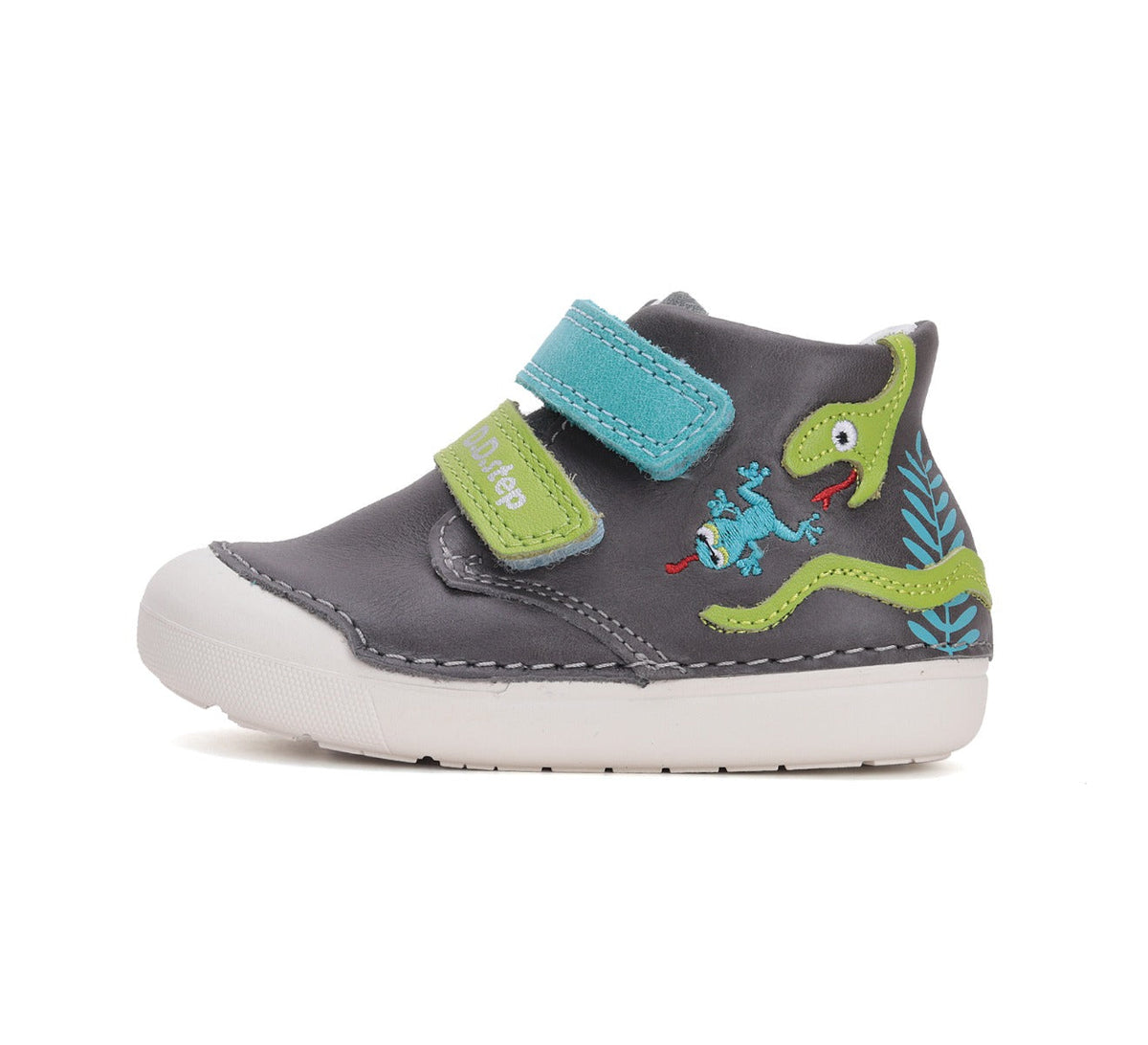 D.D.Step pantofi baieti Primii Pasi 20-25 Dark Grey cu sarpe