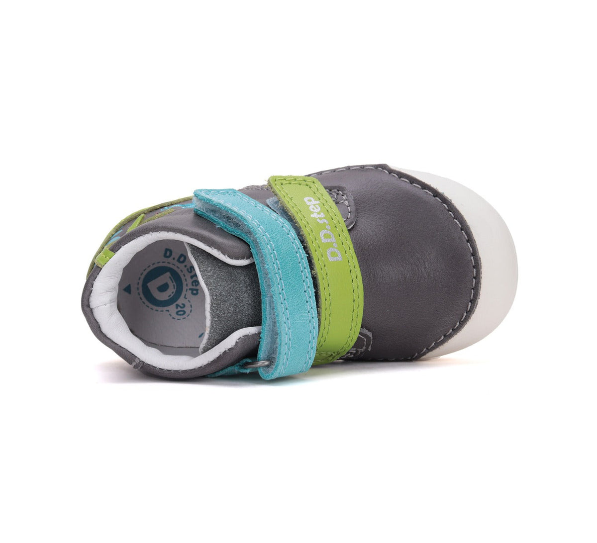 D.D.Step pantofi baieti Primii Pasi 20-25 Dark Grey cu sarpe