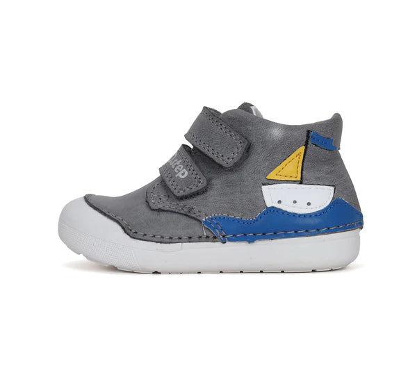 D.D.Step pantofi baieti Primii pasi 20-25 Grey cu vapor