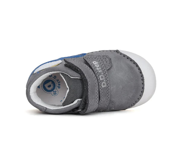 D.D.Step pantofi baieti Primii pasi 20-25 Grey cu vapor