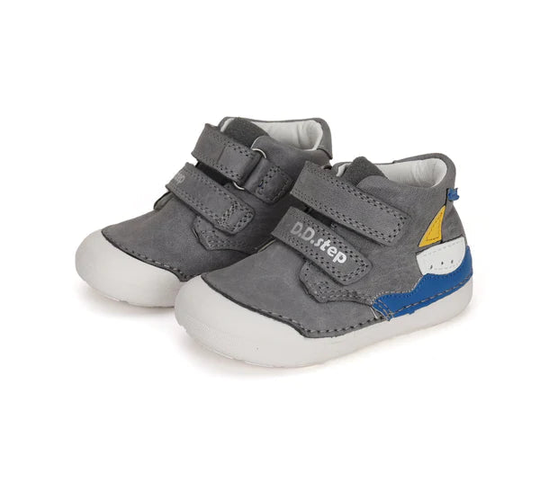 D.D.Step pantofi baieti Primii pasi 20-25 Grey cu vapor Imagine principală a produsului