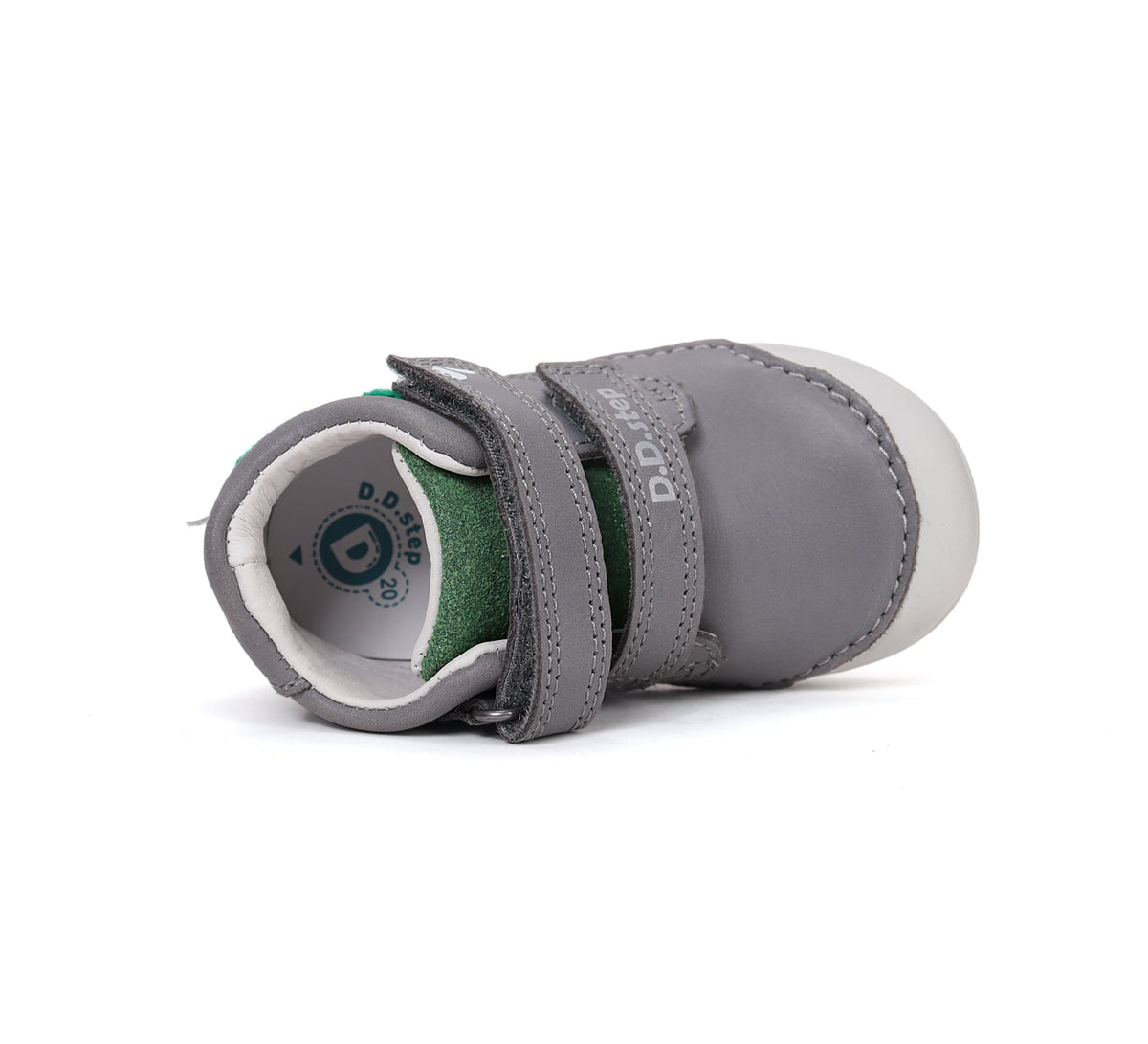 D.D.Step pantofi baieti Primii pasi 20-25 Marina Grey cu elefant