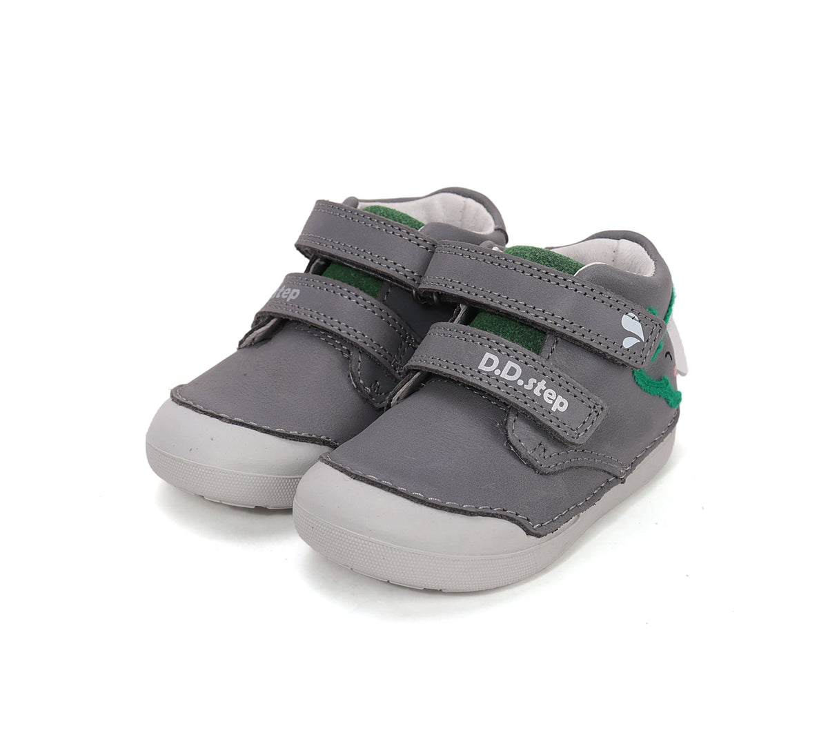 D.D.Step pantofi baieti Primii pasi 20-25 Marina Grey cu elefant