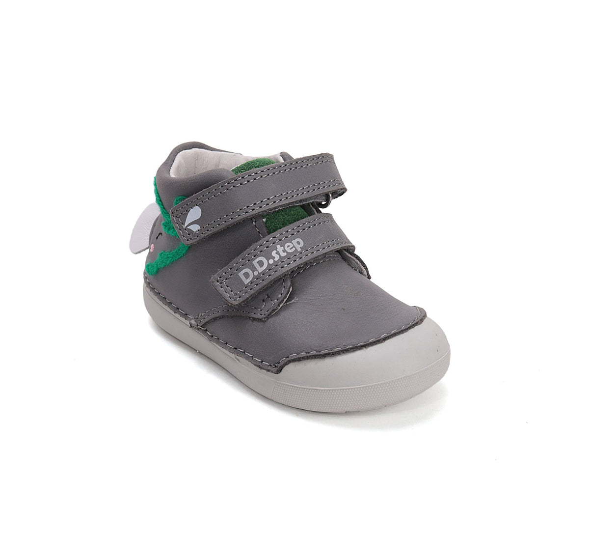 D.D.Step pantofi baieti Primii pasi 20-25 Marina Grey cu elefant