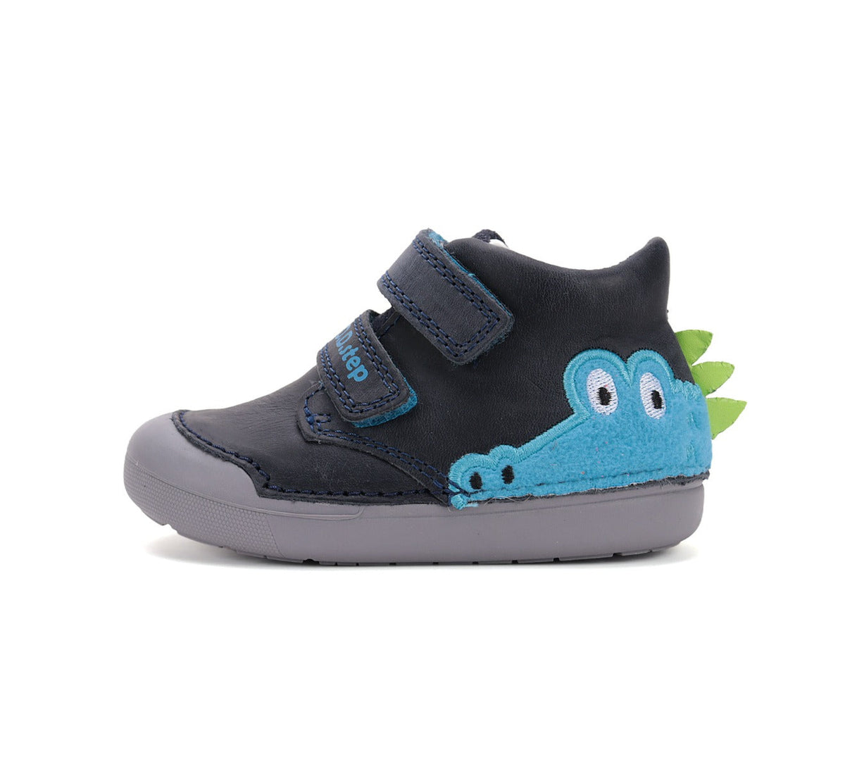 D.D.Step pantofi baieti Primii Pasi 20-25 Royal Blue cu crocodil