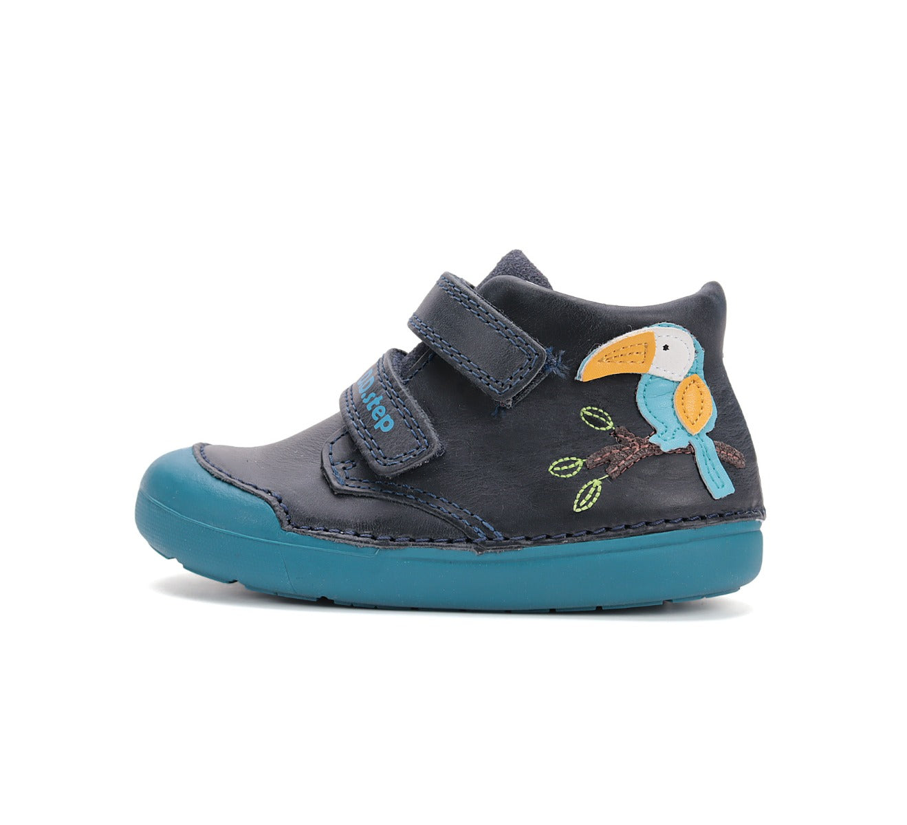 D.D.Step pantofi baieti Primii Pasi 20-25 Royal Blue cu papagal Imagine secundară a produsului