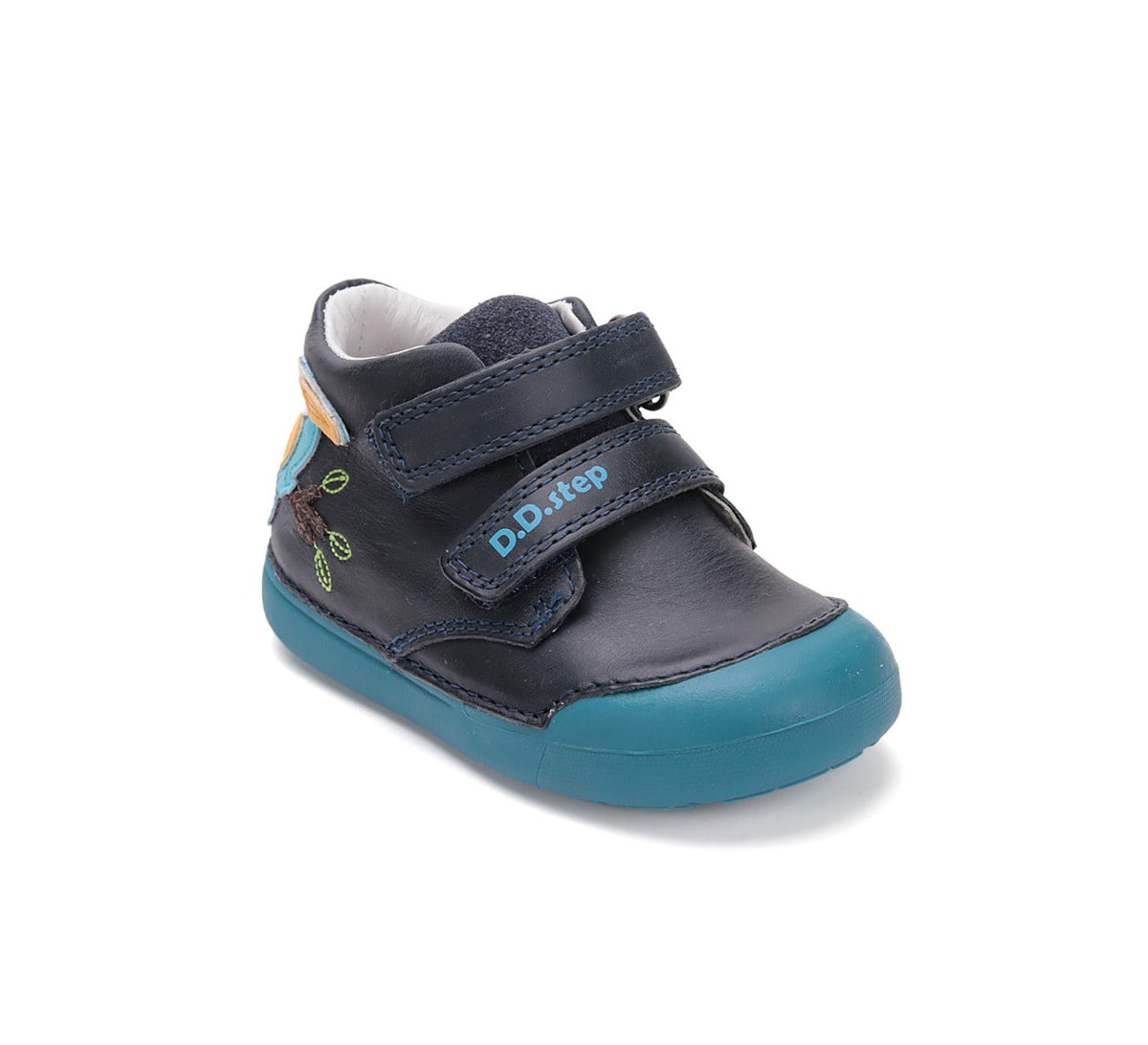 D.D.Step pantofi baieti Primii Pasi 20-25 Royal Blue cu papagal