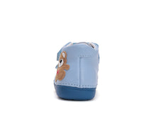 D.D.Step pantofi baieti Primii Pasi 20-25 Sky Blue cu ursulet