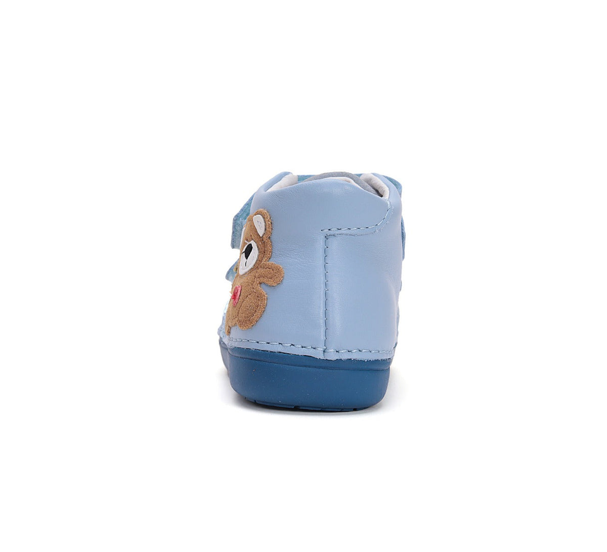 D.D.Step pantofi baieti Primii Pasi 20-25 Sky Blue cu ursulet