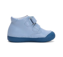 D.D.Step pantofi baieti Primii Pasi 20-25 Sky Blue cu ursulet