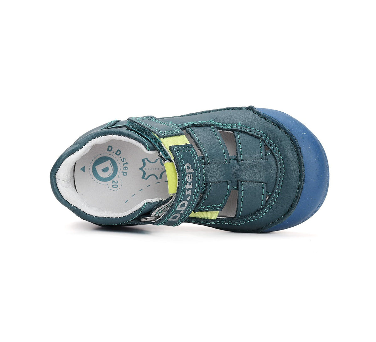 D.D.Step pantofi baieti Primii pasi decupati 20-25 Bermuda Blue