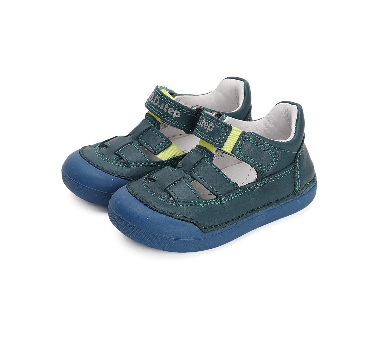D.D.Step pantofi baieti Primii pasi decupati 20-25 Bermuda Blue