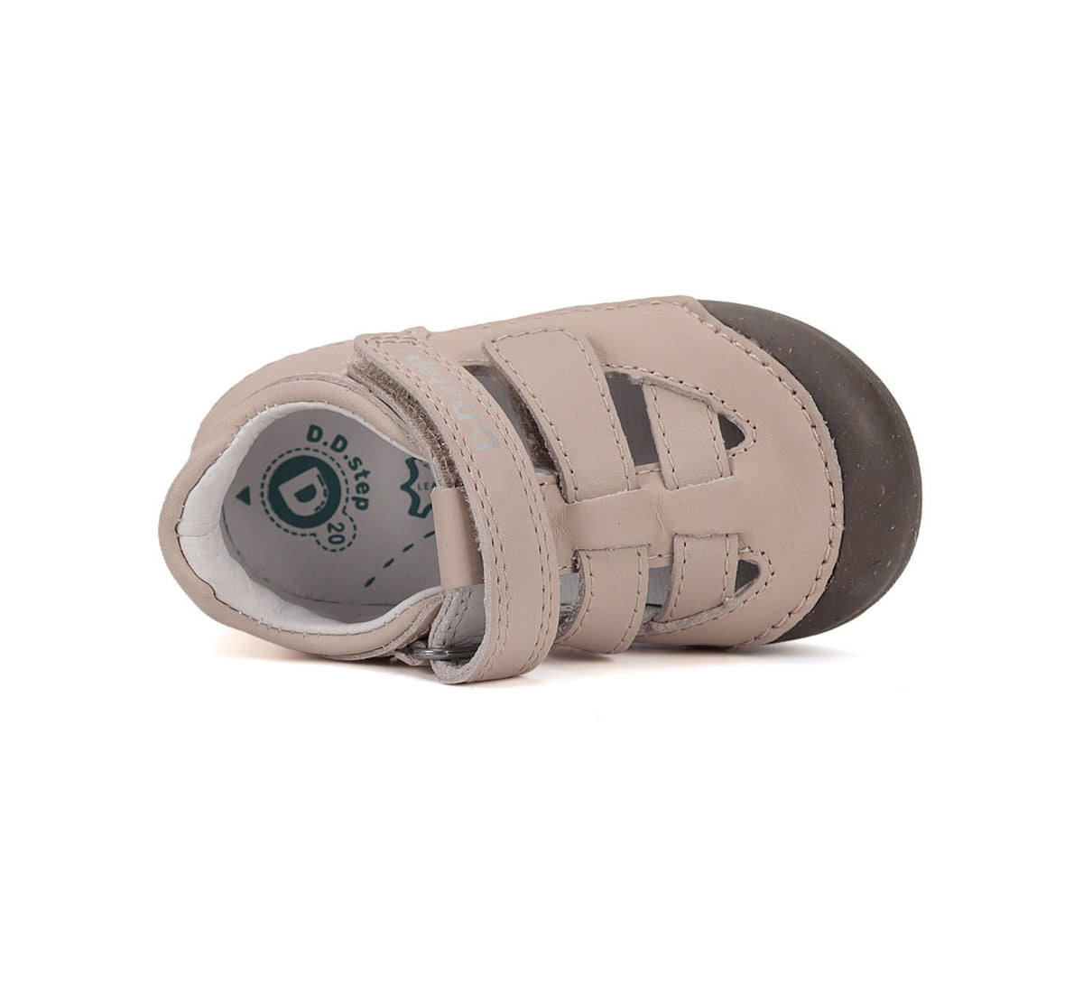 D.D.Step pantofi baieti Primii pasi decupati 20-25 Cream