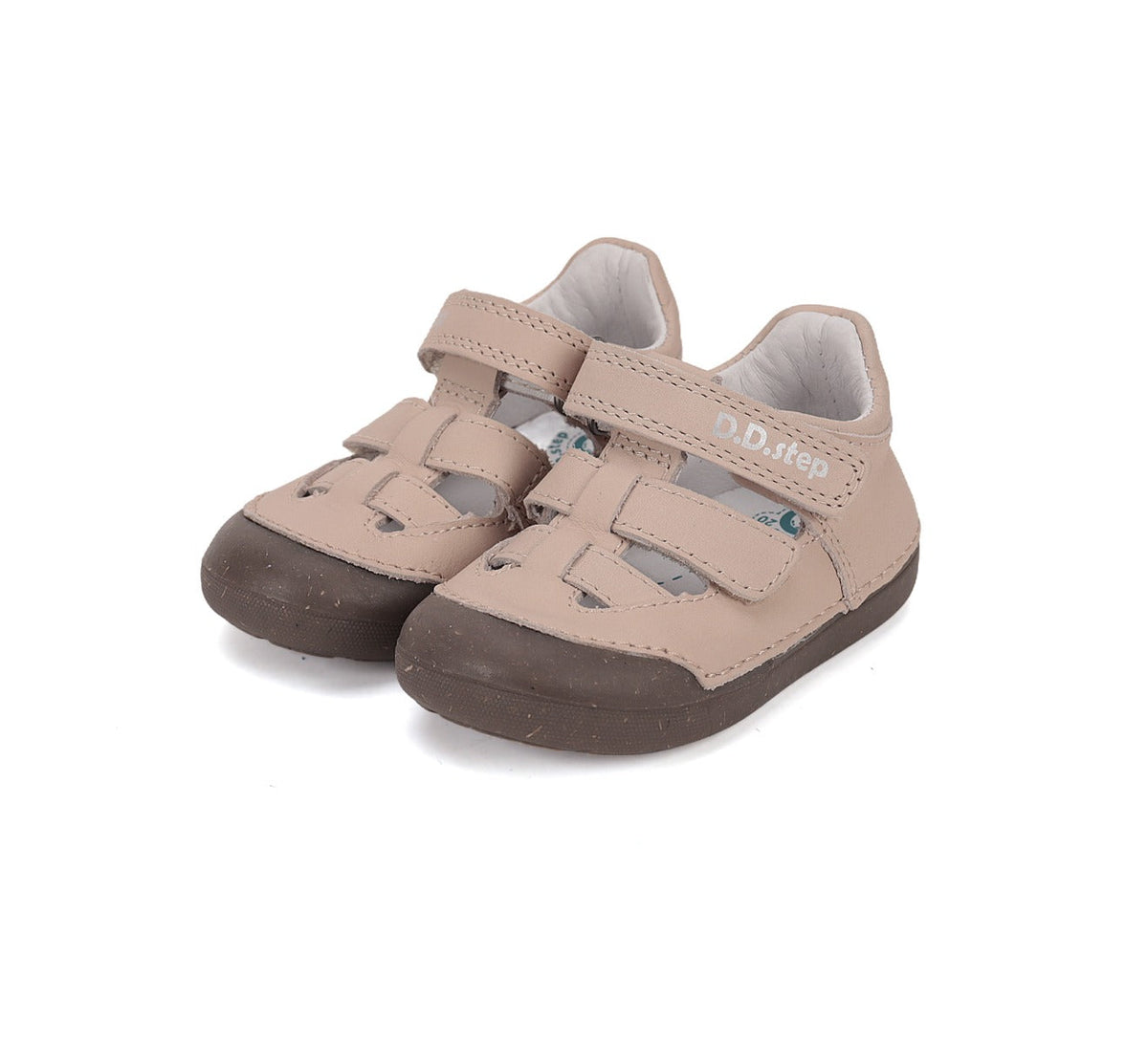 D.D.Step pantofi baieti Primii pasi decupati 20-25 Cream
