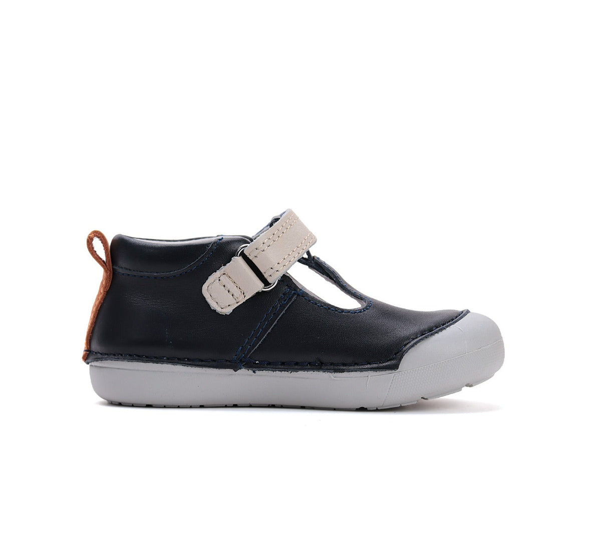 D.D.Step pantofi baieti Primii pasi decupati 20-25 Roya Blue cu crocodil