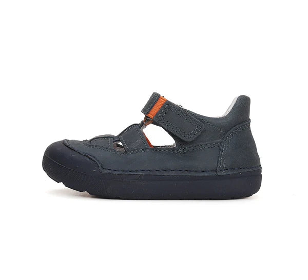 D.D.Step pantofi baieti Primii pasi decupati 20-25 Royal Blue
