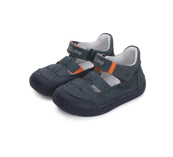 D.D.Step pantofi baieti Primii pasi decupati 20-25 Royal Blue Imagine principală a produsului