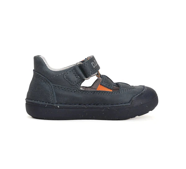 D.D.Step pantofi baieti Primii pasi decupati 20-25 Royal Blue