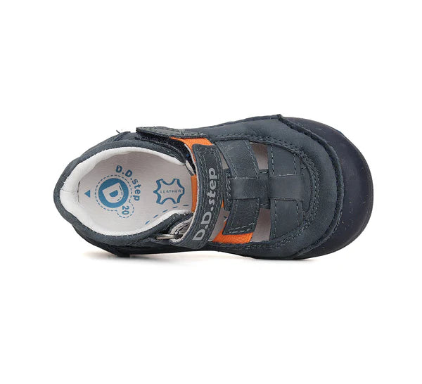D.D.Step pantofi baieti Primii pasi decupati 20-25 Royal Blue