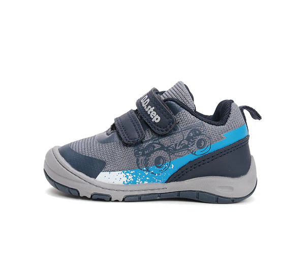D.D.Step pantofi baieti sport 20-25 Dark Grey cu masina
