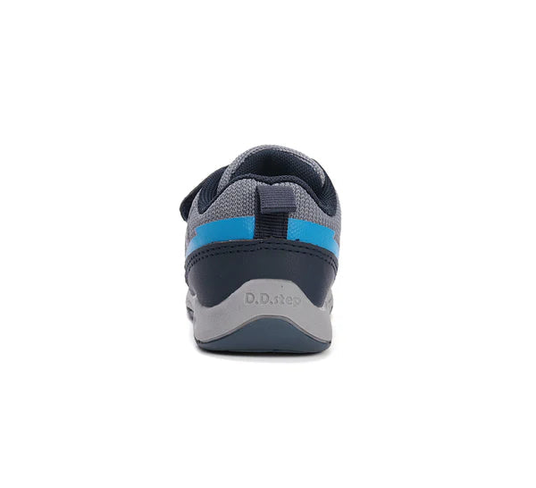 D.D.Step pantofi baieti sport 20-25 Dark Grey cu masina
