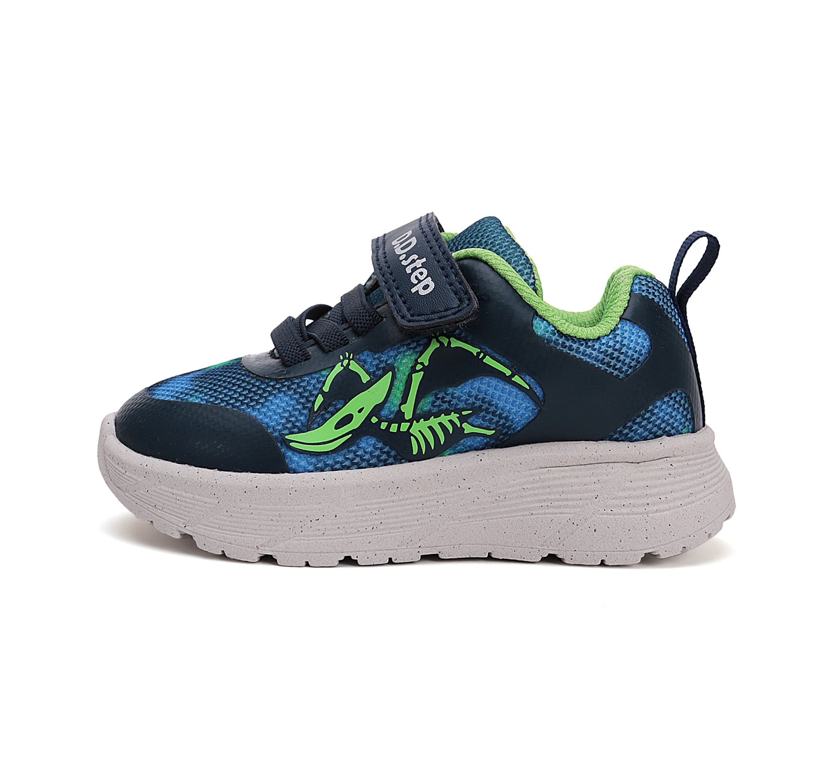 D.D.Step pantofi baieti sport 22-27 Royal Blue cu schelet dino Imagine secundară a produsului
