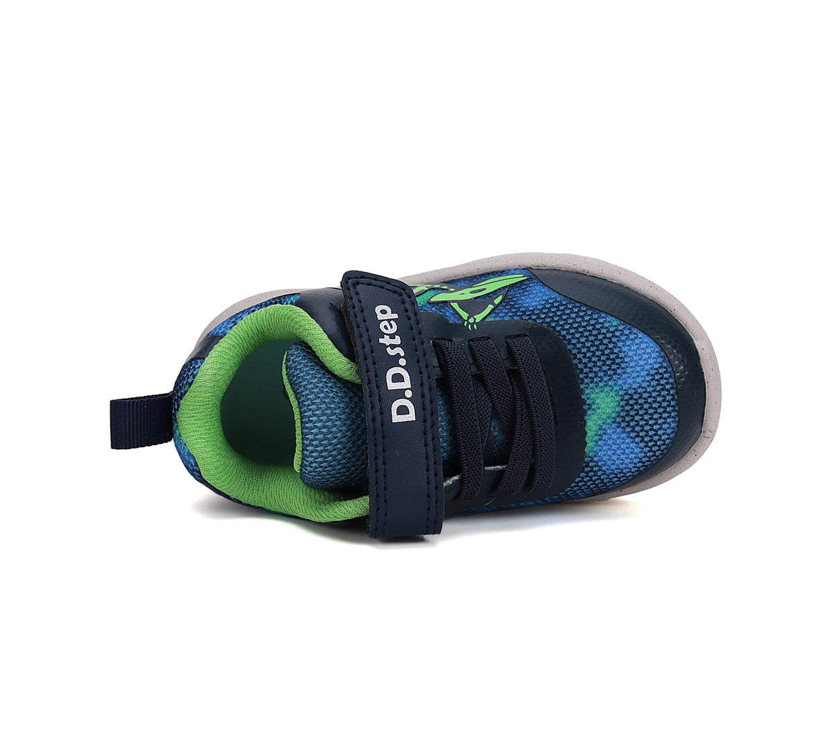 D.D.Step pantofi baieti sport 22-27 Royal Blue cu schelet dino