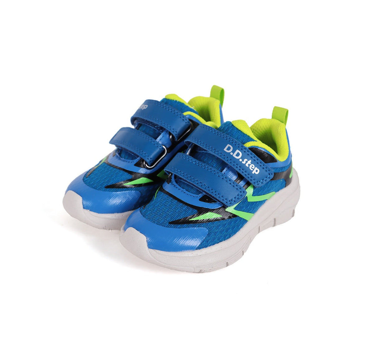 D.D.Step pantofi baieti sport 30-35, Bermuda Blue cu verde neon