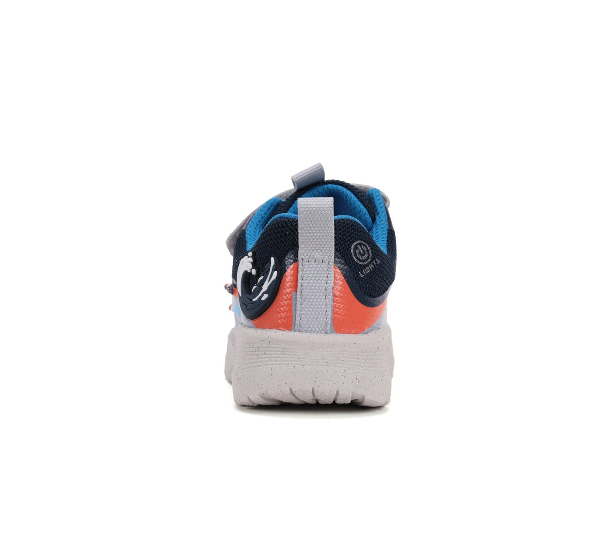 D.D.Step pantofi baieti sport cu LED 22-27 Royal Blue cu valuri