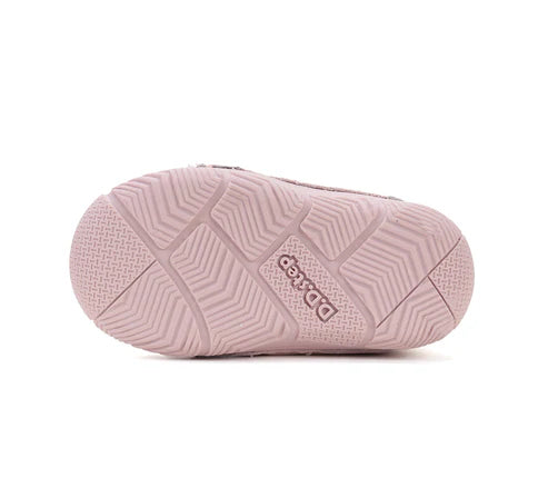 D.D.Step  pantofi fete 20-25 Metallic pink cu labuta tigru