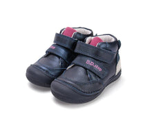 D.D.Step pantofi fete 20-25 Royal Blue cu raton