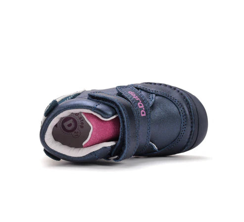 D.D.Step pantofi fete 20-25 Royal Blue cu raton