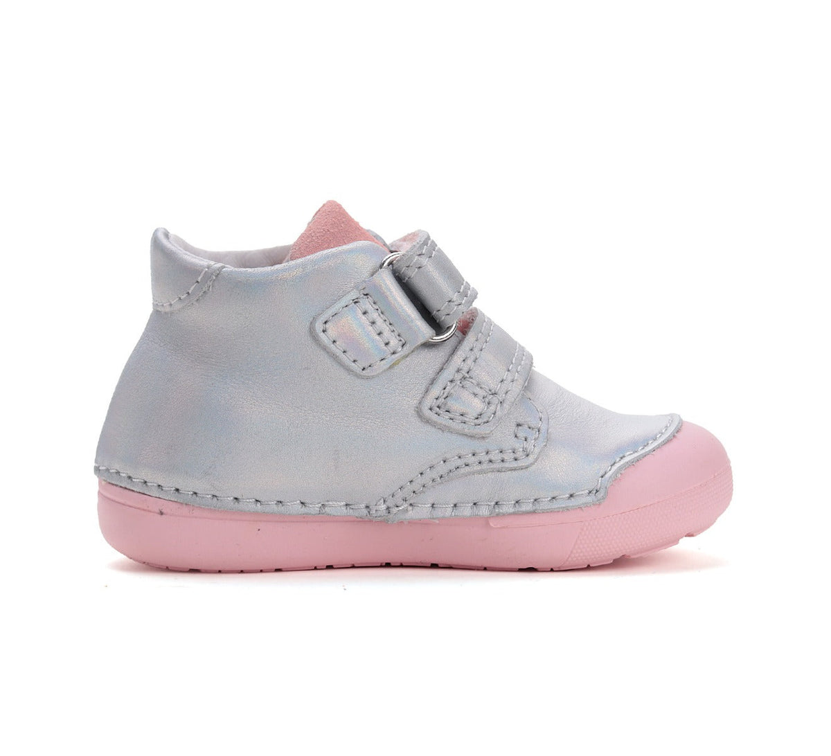 D.D.Step pantofi fete Primii pasi 20-25 Silver cu catelus