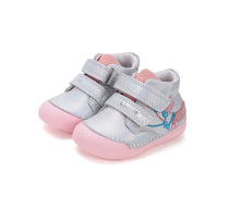 D.D.Step pantofi fete Primii pasi 20-25 Silver cu catelus