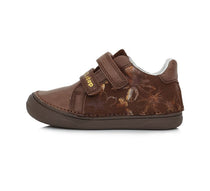 D.D.Step pantofi fete 32-37, Chocolate cu flori maronii