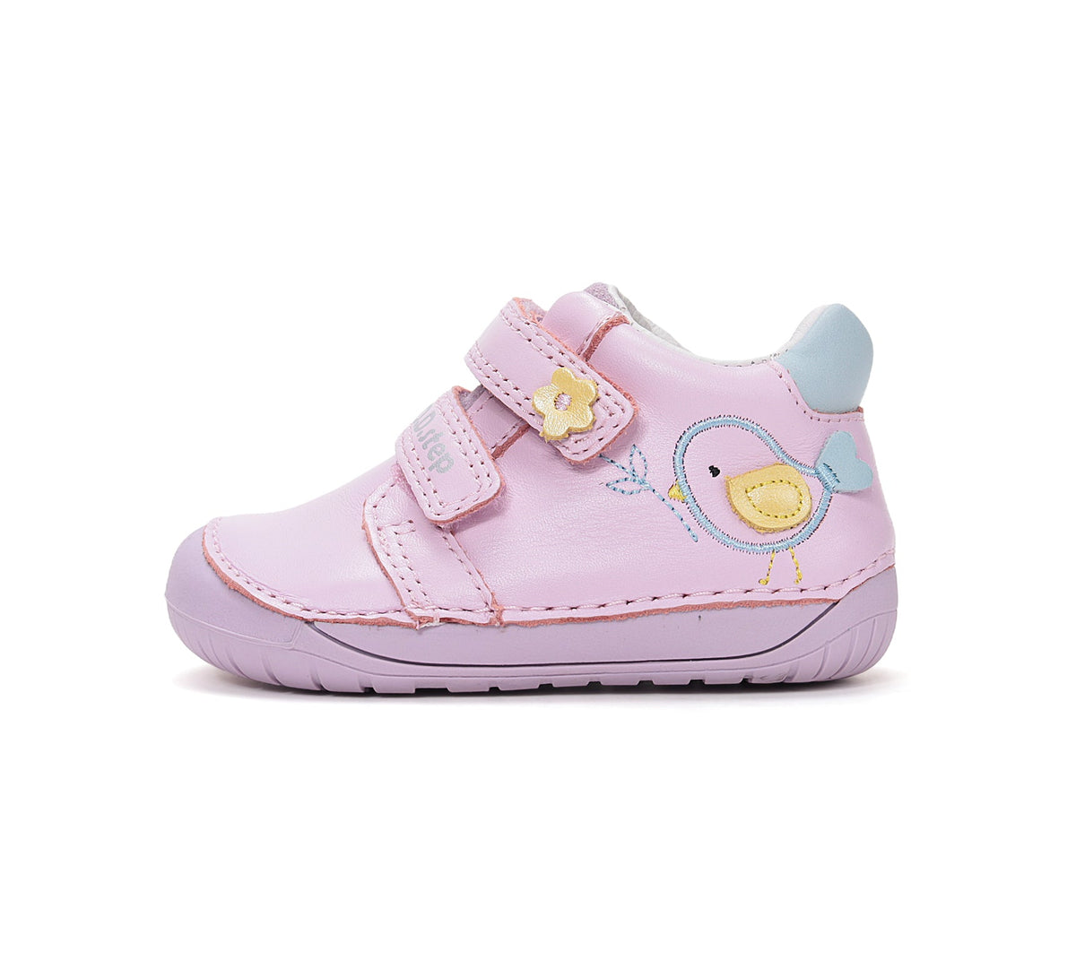 D.D.Step pantofi fete Barefoot 20-25 Daisy Pink cu pasare
