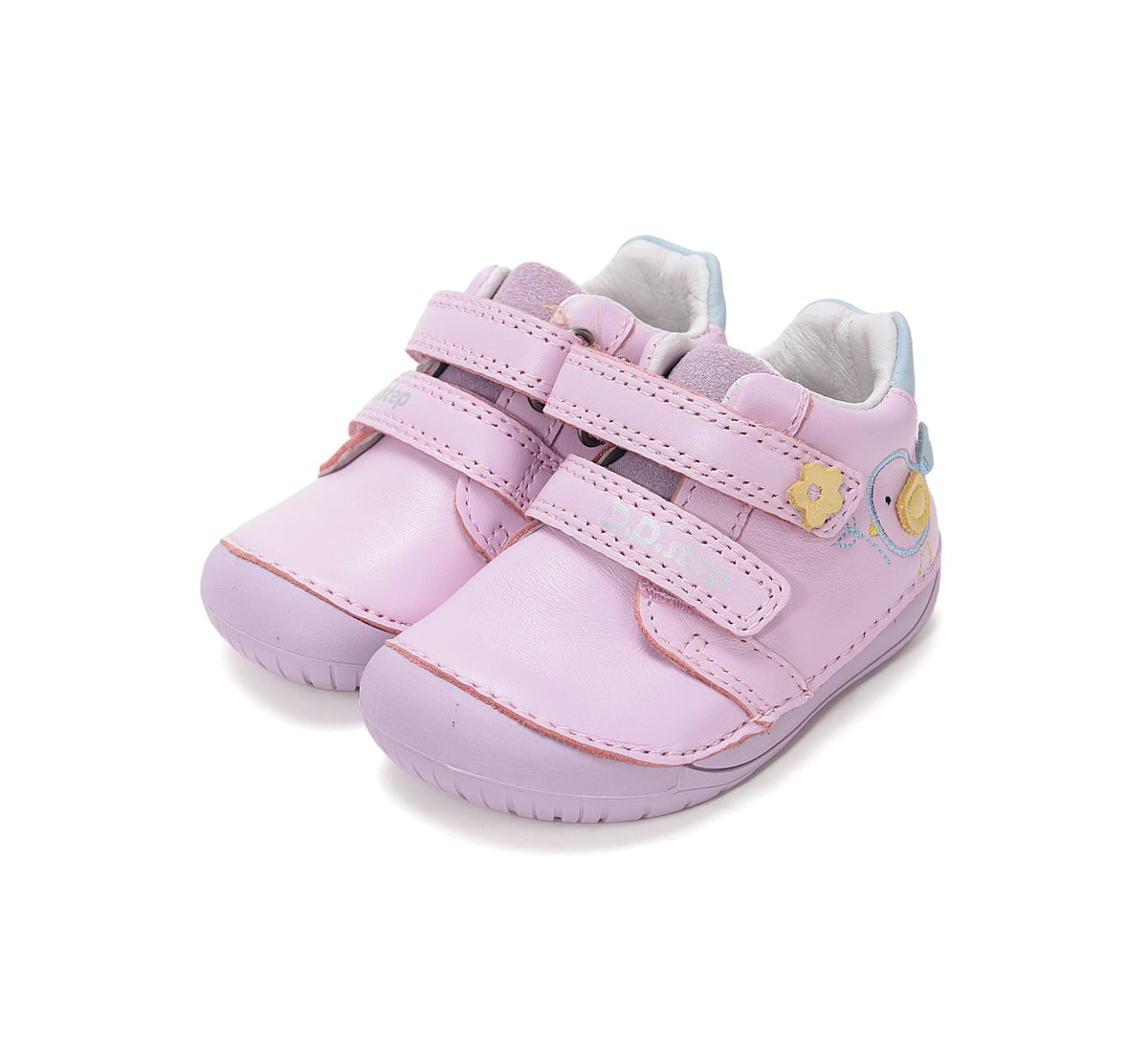 D.D.Step mezítlábas cipő lányoknak 20-25 Daisy Pink madárral Fő kép