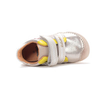 D.D.Step pantofi fete Barefoot 20-31 Gold cu lalea