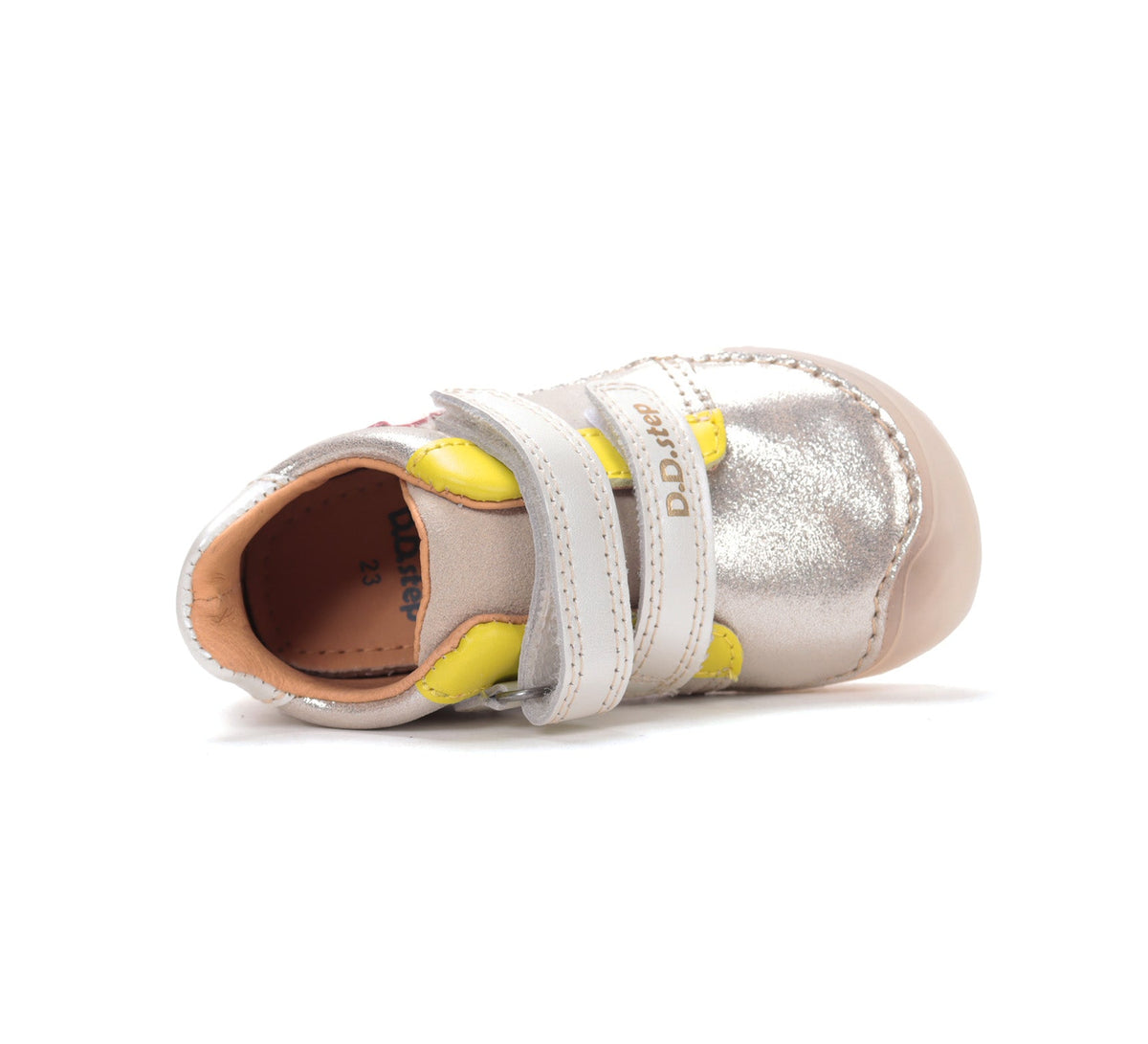 D.D.Step pantofi fete Barefoot 20-31 Gold cu lalea