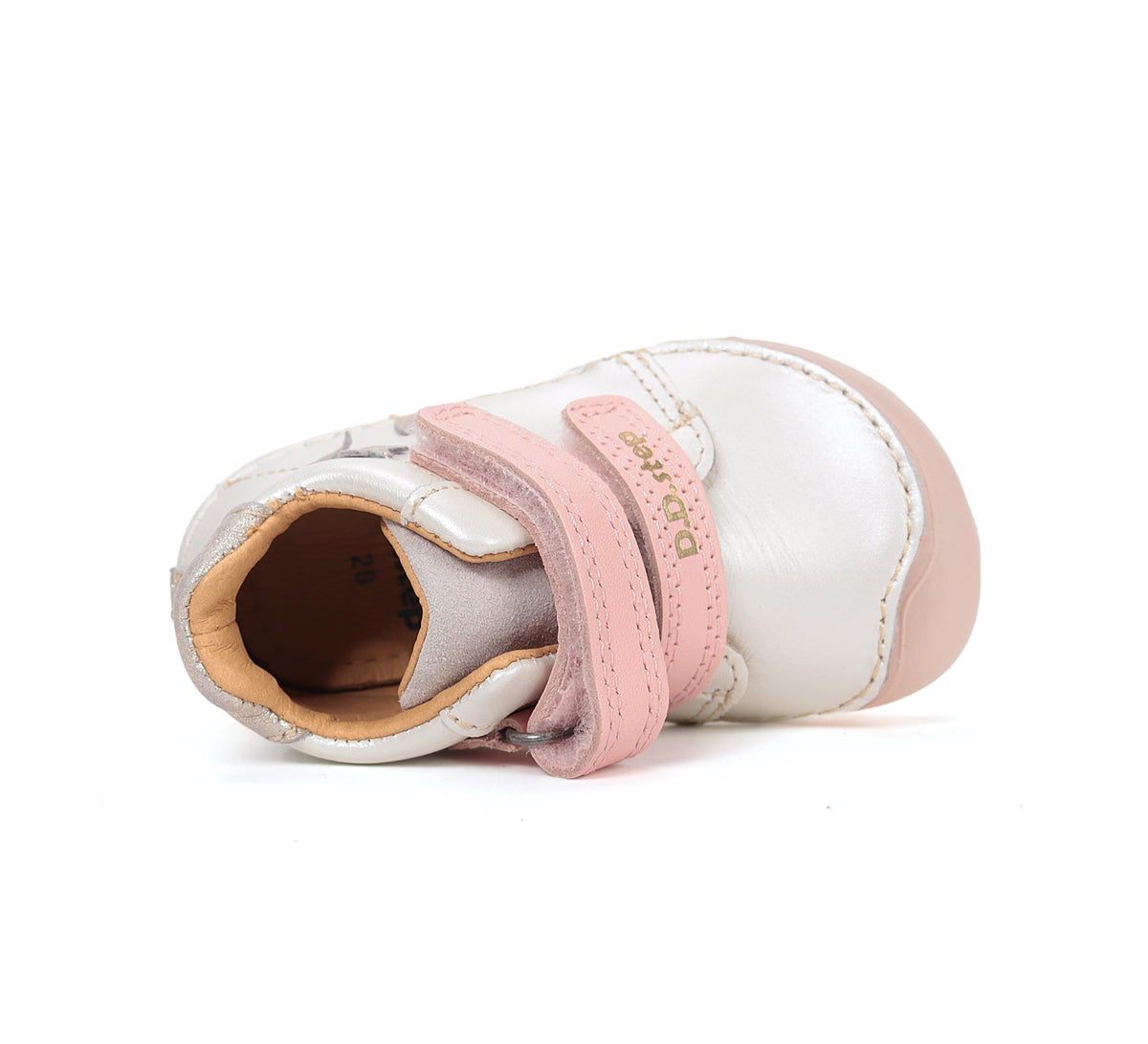 D.D.Step pantofi fete Barefoot 20-25 Pearl cu lalea