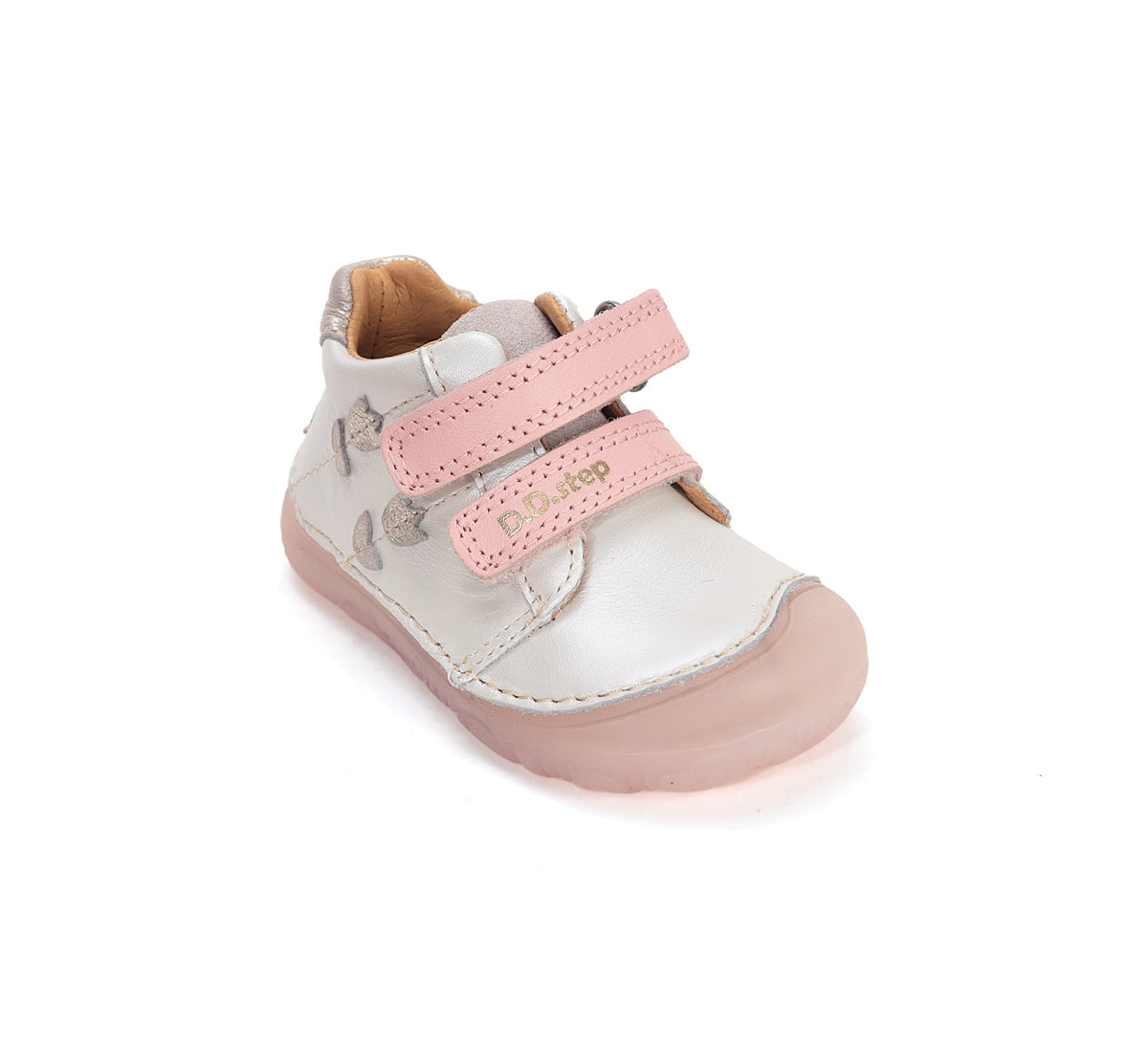 D.D.Step pantofi fete Barefoot 20-25 Pearl cu lalea